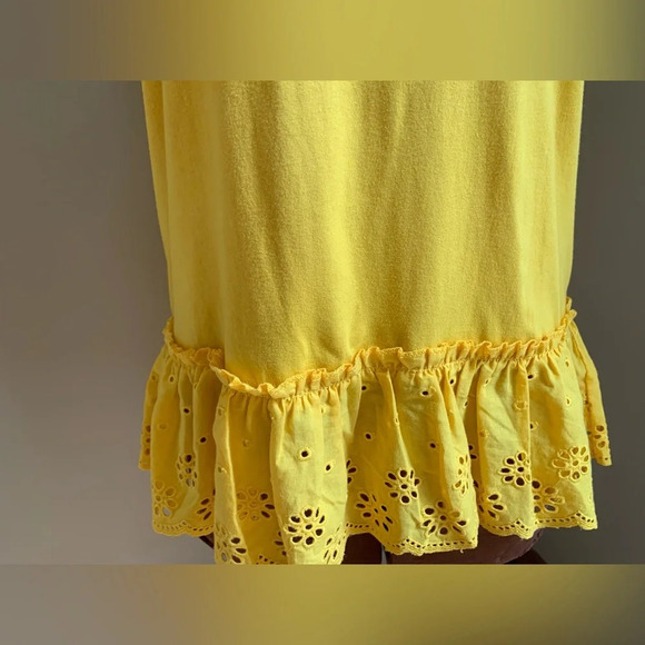 J crew tank top, ruffle, lace , - Picture 2 of 7